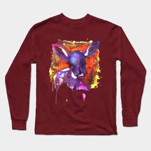 Paint Spatter Galaxy Fawn Long Sleeve T-Shirt